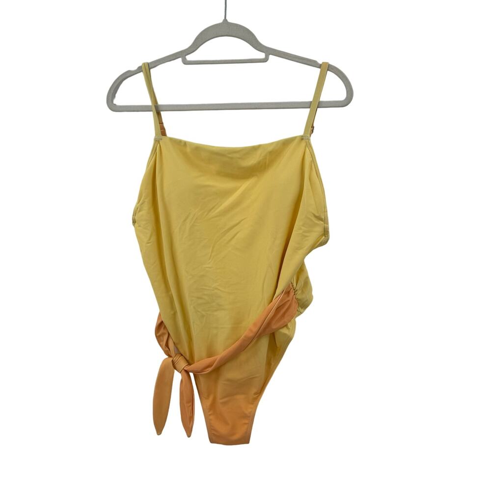 NWT Cupshe yellow orange ombre fade backless one piece swim suit